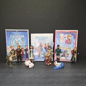 Disney Frozen Dvd's. Songs Dvd And 9 Figures.